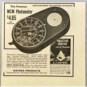 Haynes Products "MCM Photometer: Precision Made" Vintage Print Ad 1940